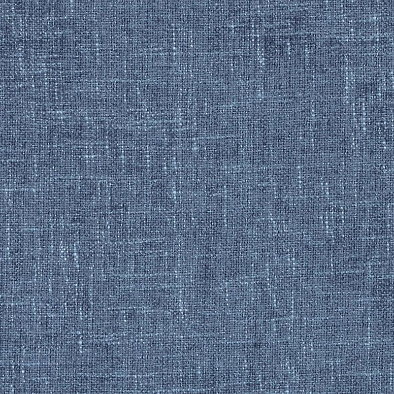Blue denim-style woven upholstery fabric with subtle white flecks.
