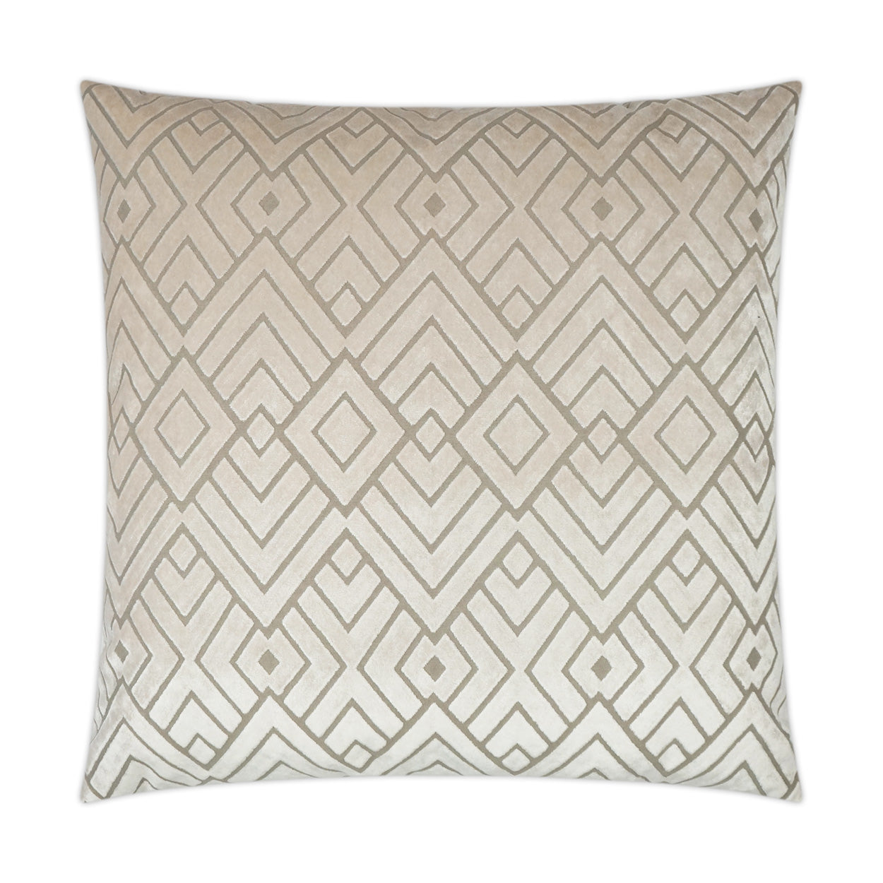 D.V. KAP HOME   24" x 24" Hipster Pillow - Ecru Modern, Geometric    - 2924-E-2424