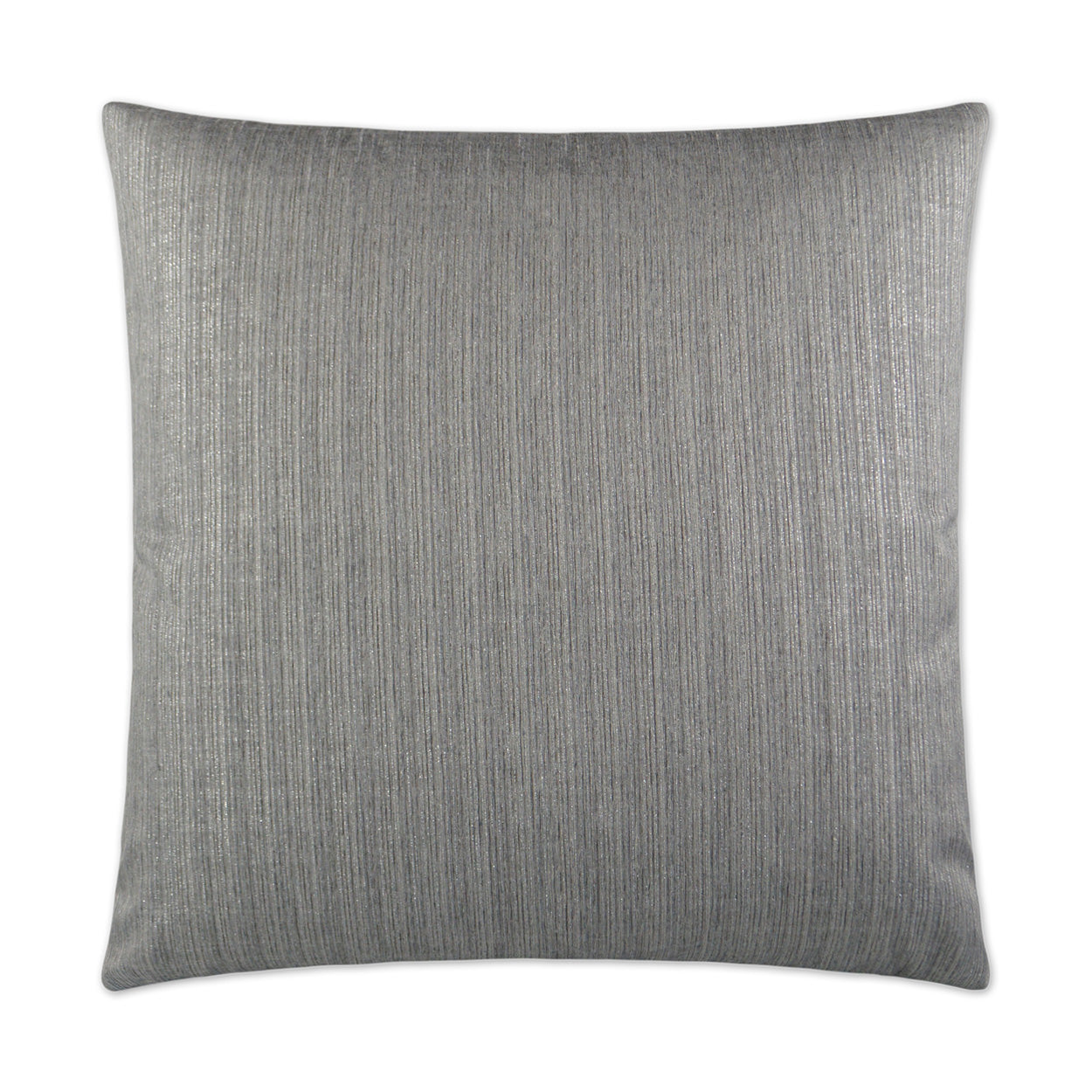 D.V. KAP HOME   24" x 24" Ninon Pillow - Silver Glam, Solid, Stripes    - 2925-S-2424