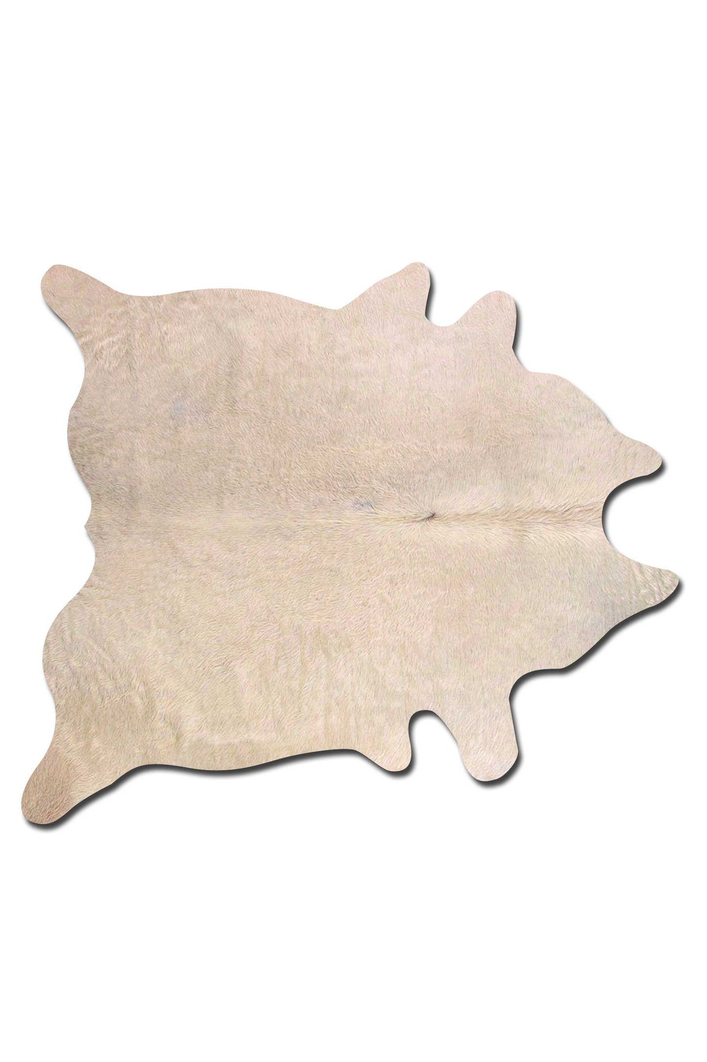 6' X 7' Off White Natural Cowhide Area Rug