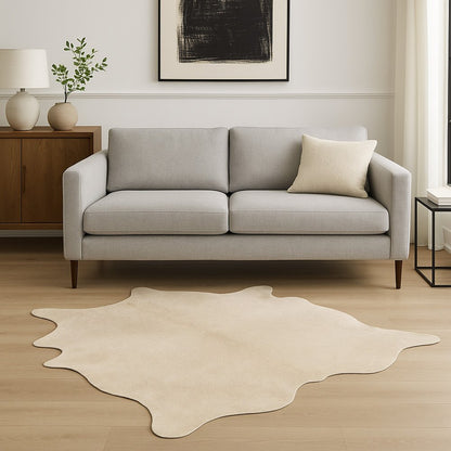6' X 7' Black Cowhide Area Rug