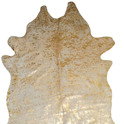 6' X 7' Natural Cowhide Cowhide Print Area Rug