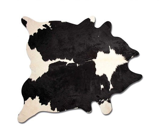 6' X 7' Brown And White Cowhide Handmade Area Rug