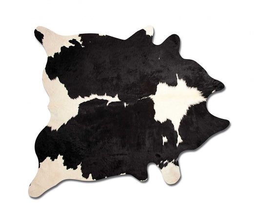 72" X 84" Chocolate And White Cowhide - Rug