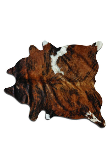6' X 7' Brown And Black Cowhide Cowhide Print Area Rug