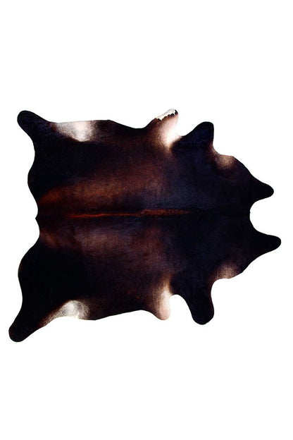 6' X 7' Brown And Black Cowhide Cowhide Print Area Rug
