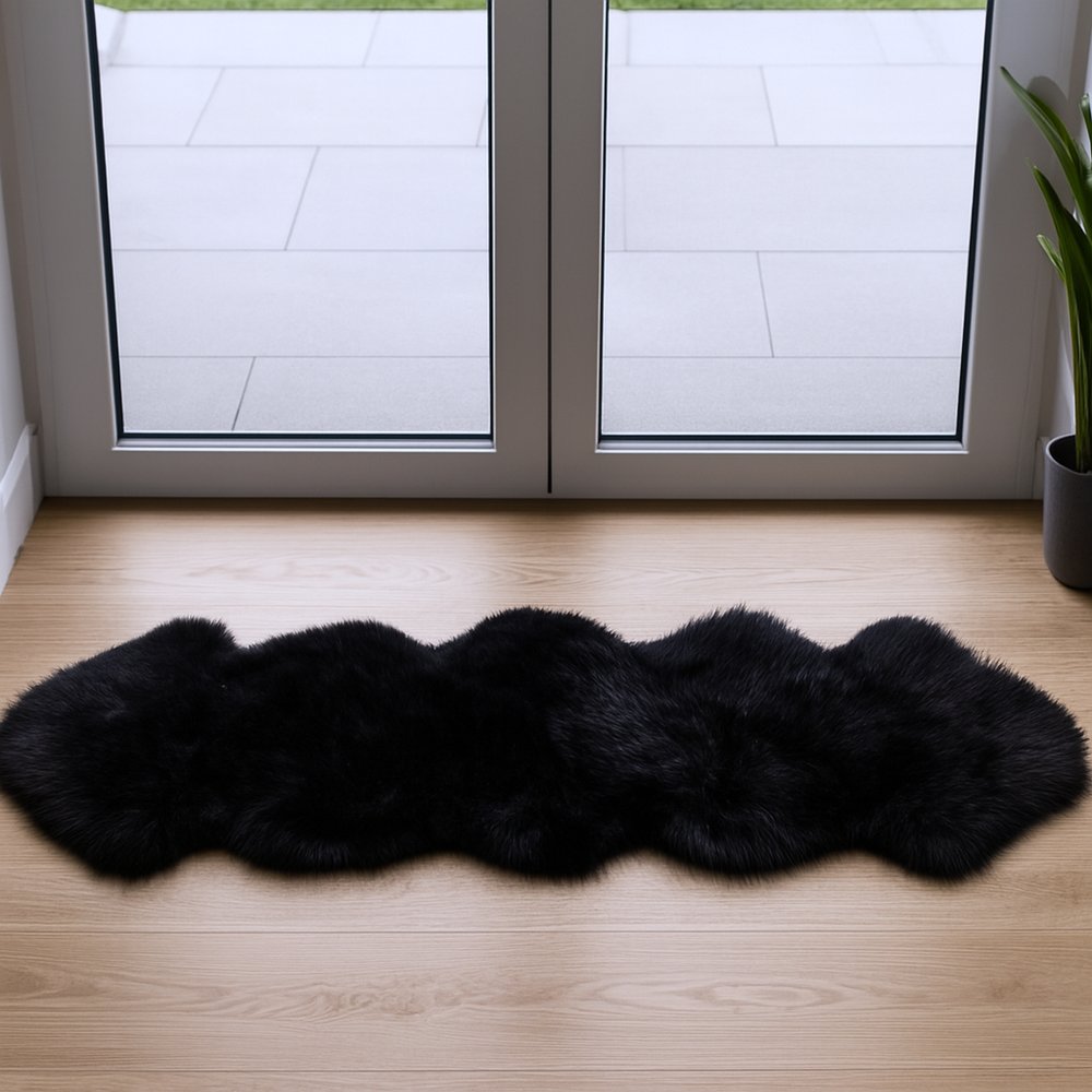 6' Chocolate Genuine Sheepskin Area Rug