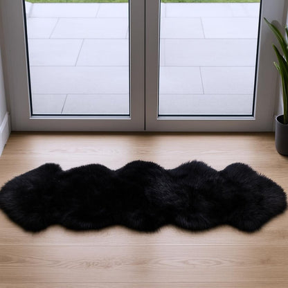 6' Taupe Genuine Sheepskin Area Rug