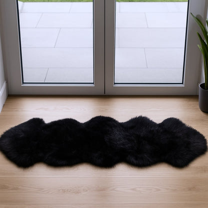 6' Chocolate Genuine Sheepskin Area Rug