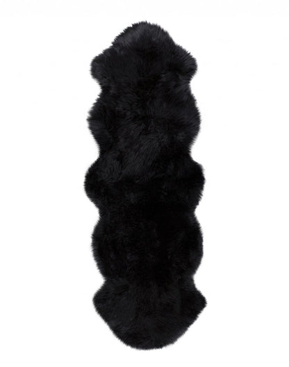 6' Taupe Genuine Sheepskin Area Rug