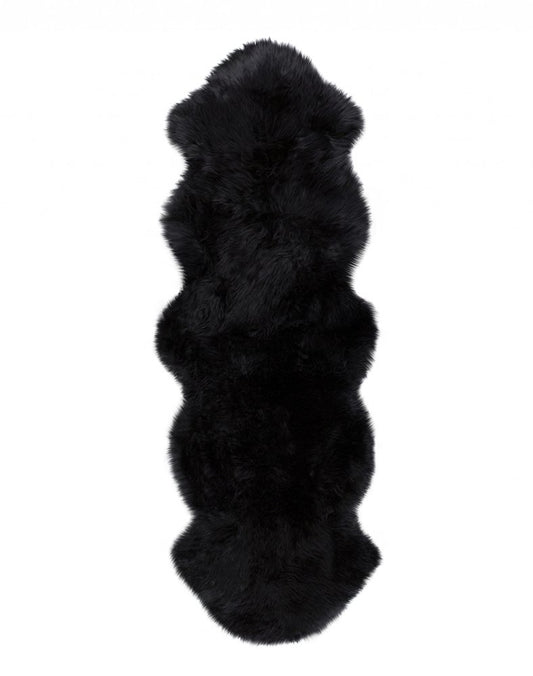 6' Taupe Genuine Sheepskin Area Rug