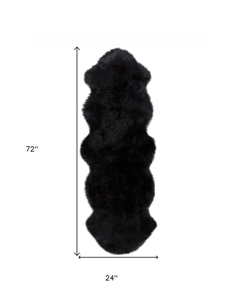 6' Taupe Genuine Sheepskin Area Rug