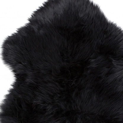 6' Taupe Genuine Sheepskin Area Rug