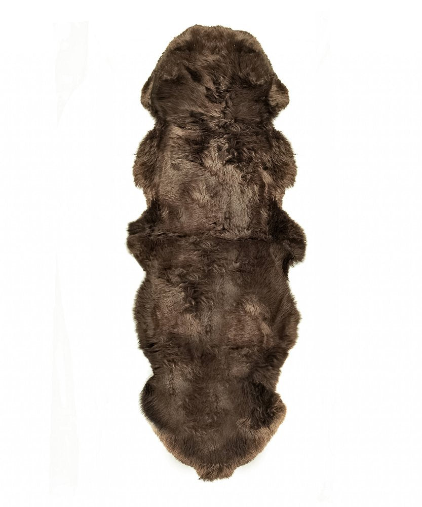 6' Taupe Genuine Sheepskin Area Rug