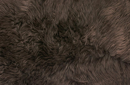 6' Taupe Genuine Sheepskin Area Rug