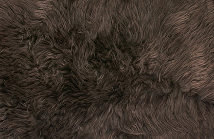 6' Chocolate Genuine Sheepskin Area Rug