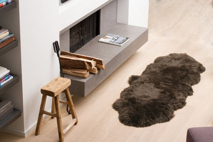 6' Chocolate Genuine Sheepskin Area Rug