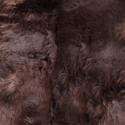 6' Chocolate Genuine Sheepskin Area Rug