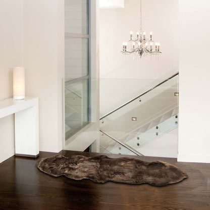 6' Chocolate Genuine Sheepskin Area Rug