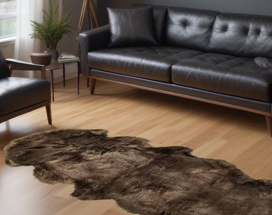 Taupe Animal Print Area Rug