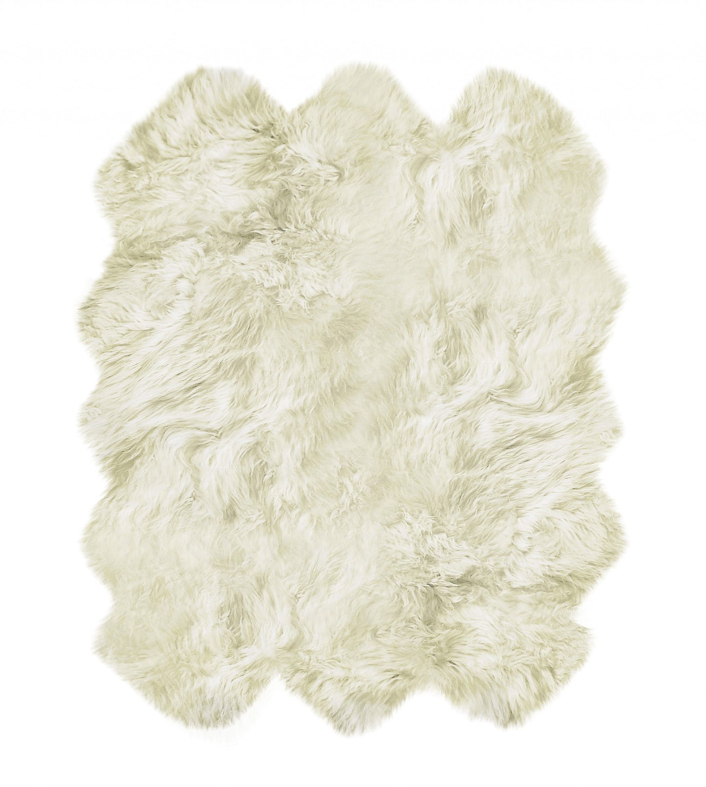 6' X 6' Natural Sheepskin Non Skid Area Rug