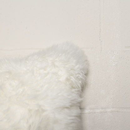 18" Gray Sheepskin Throw Pillow