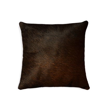 18" Black and White Cowhide Throw Pillow