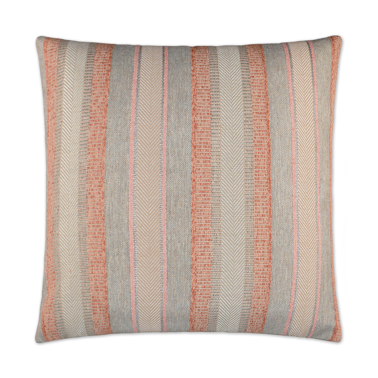 D.V. KAP HOME   24" x 24" Habitat Pillow - Rose Quartz Stripes    - 2935-R-2424