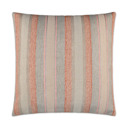 D.V. KAP HOME   24" x 24" Habitat Pillow - Rose Quartz Stripes    - 2935-R-2424