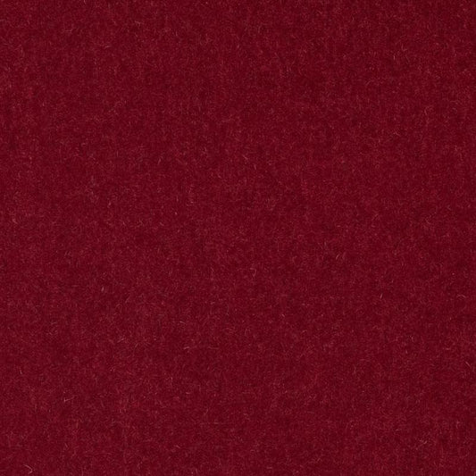 Dark burgundy upholstery fabric swatch with soft, fuzzy texture.