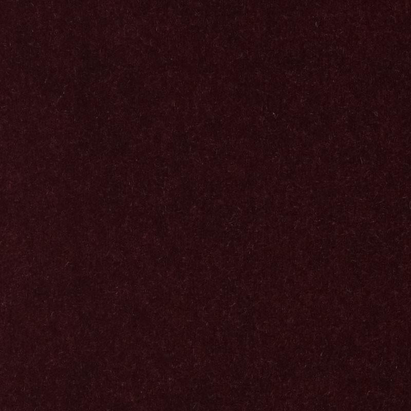 Deep burgundy velvet upholstery fabric swatch with plush nap and rich wine-red tone.