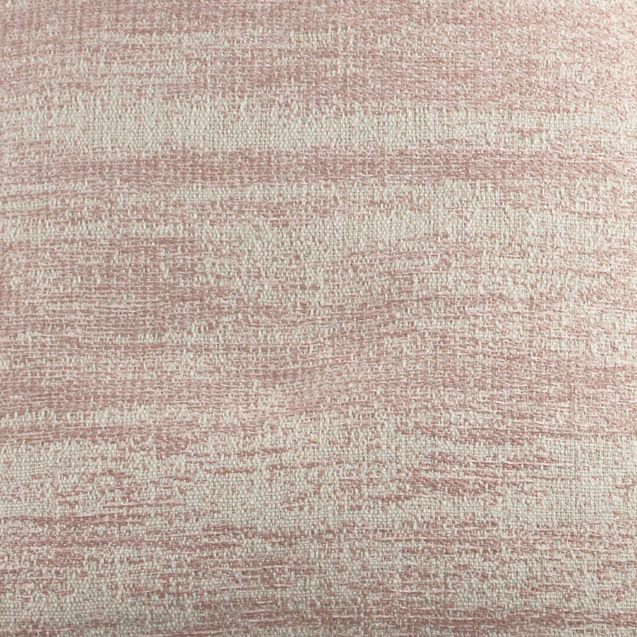 Soft pink textured woven fabric with beige flecks; versatile for upholstery or apparel.