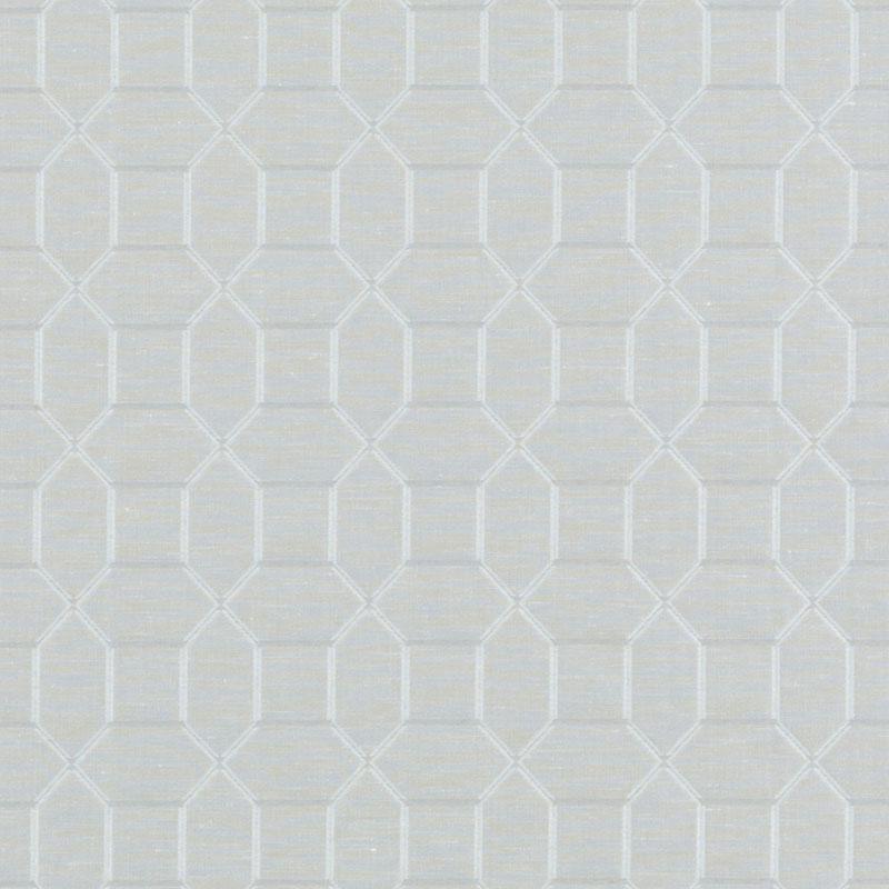 Light gray upholstery fabric with a white interlocking octagon lattice pattern and subtle brushed texture.