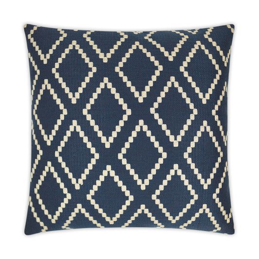 D.V. KAP HOME   24" x 24" Matteo Pillow - Blue Traditional    - 2941-B-2424