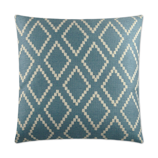 D.V. KAP HOME   24" x 24" Matteo Pillow - Turquoise Traditional    - 2941-T-2424