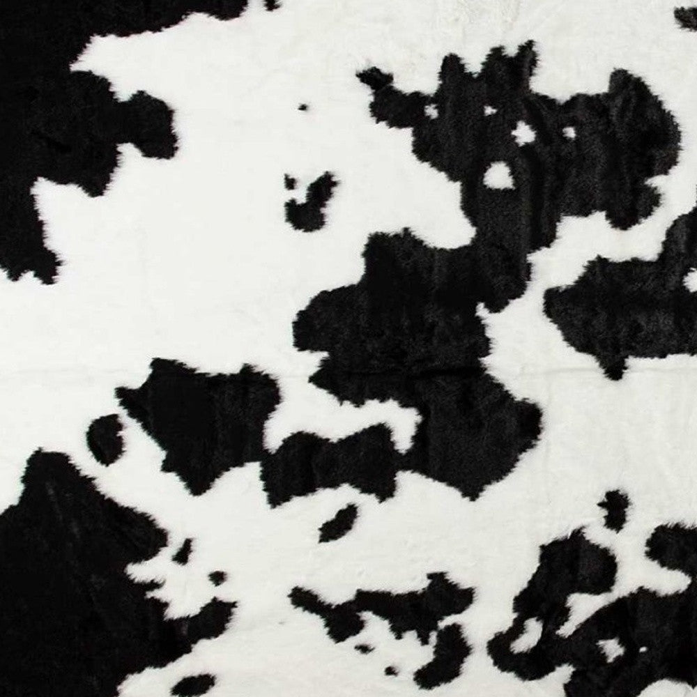 63" X 90" Sugarland Black And White Faux Hide - Area Rug
