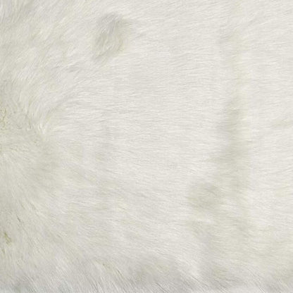 3' X 5' Off White Faux Fur Shag Area Rug