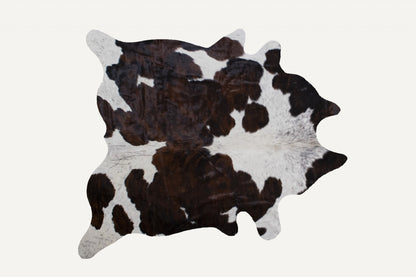6' X 7' Brown And Black Cowhide Cowhide Print Area Rug