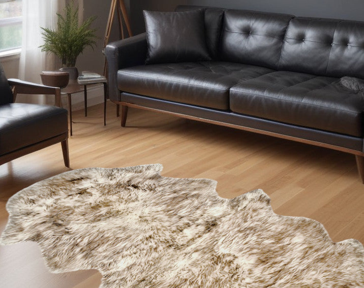 Gradient Chocolate Animal Print Area Rug