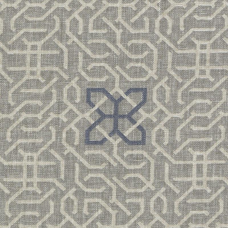 Duralee Monogram Be42523 | 296-Pewter  Print     - 294443