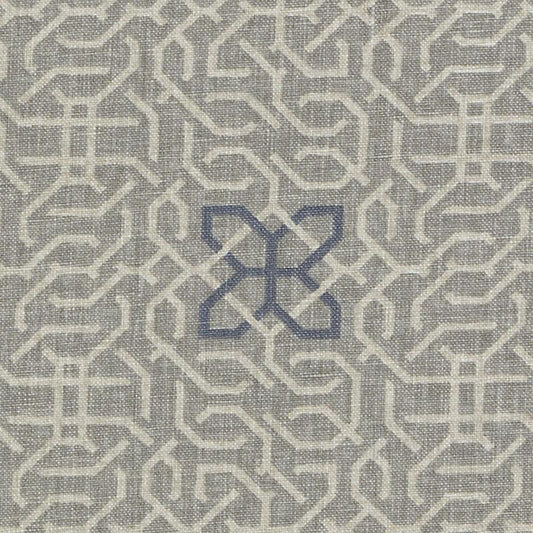 Duralee Monogram Be42523 | 296-Pewter  Print     - 294443