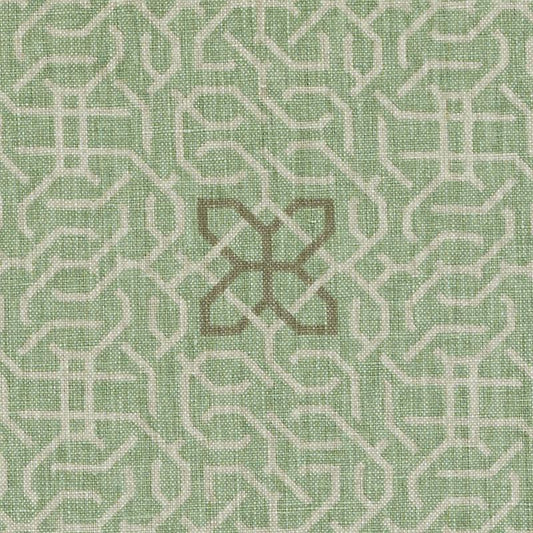 Duralee Monogram Be42523 | 399-Pistachio  Print     - 294445