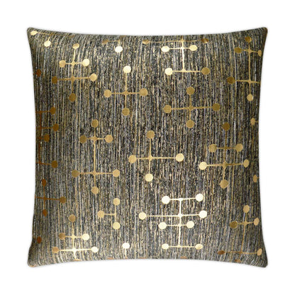 D.V. KAP HOME   24" x 24" Morse Pillow - Black Glam, Modern    - 2947-B-2424