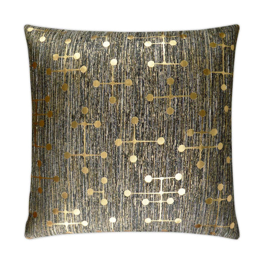 D.V. KAP HOME   24" x 24" Morse Pillow - Black Glam, Modern    - 2947-B-2424