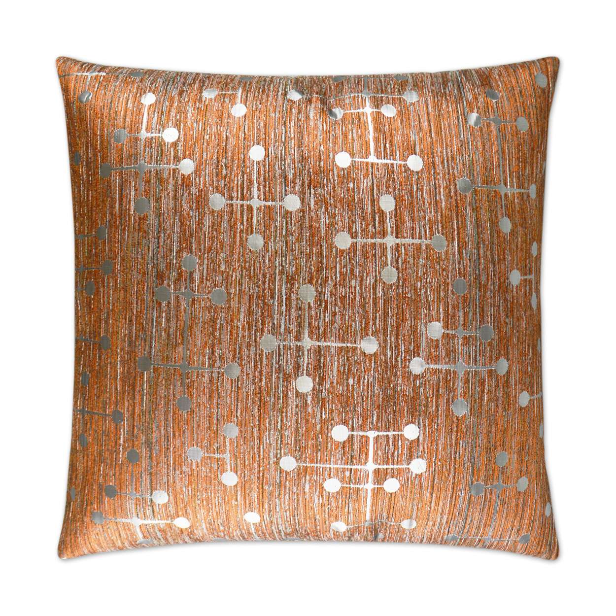 D.V. KAP HOME   24" x 24" Morse Pillow - Copper Glam, Modern    - 2947-C-2424