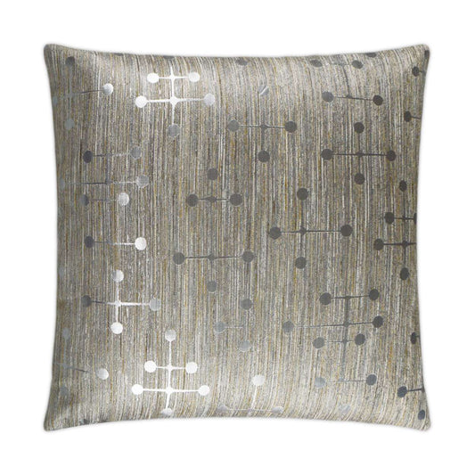 D.V. KAP HOME   24" x 24" Morse Pillow - Silver Glam, Modern    - 2947-S-2424