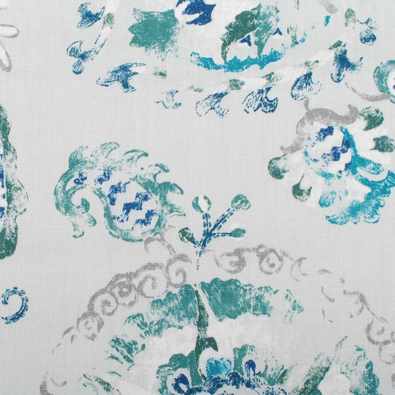 Duralee 42355 | 23-Peacock  Print     - 295781