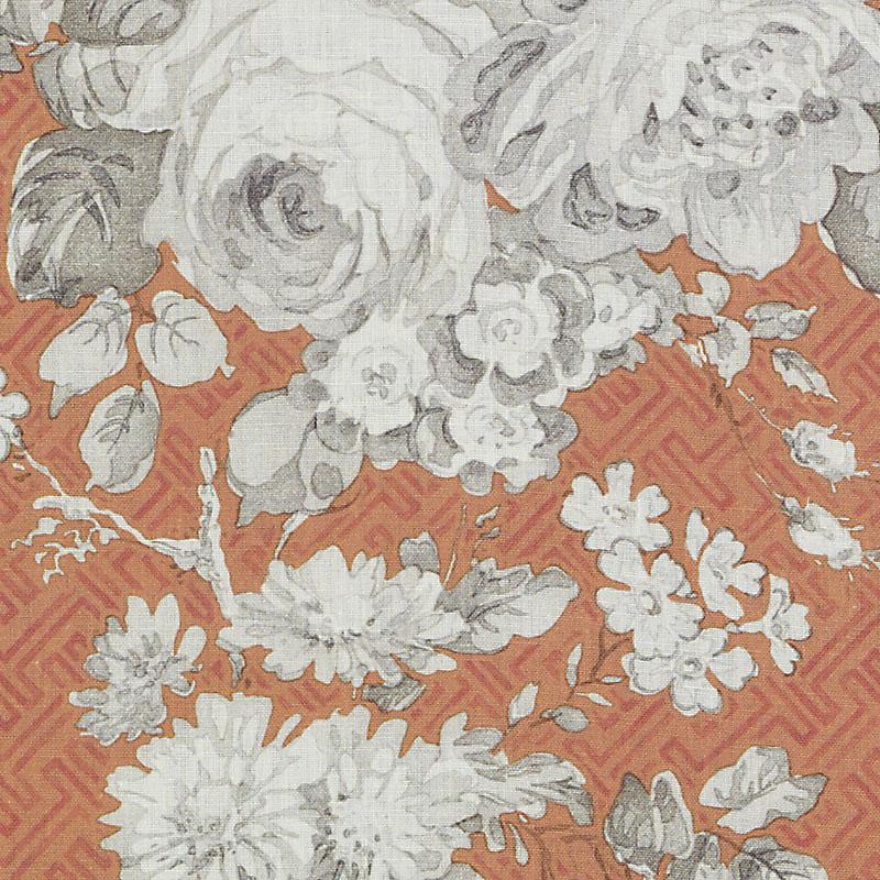 Duralee Monogram Be42520 | 113-Brick  Print     - 295863