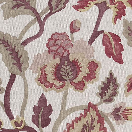 Duralee Monogram Be42521 | 338-Currant  Print     - 295877