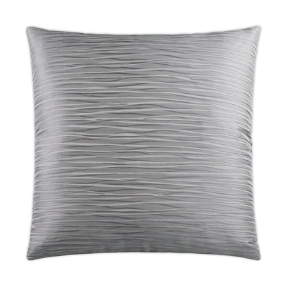 D.V. KAP HOME   24" x 24" Ripple Pillow - Iron Solid, Textured    - 2959-I-2424